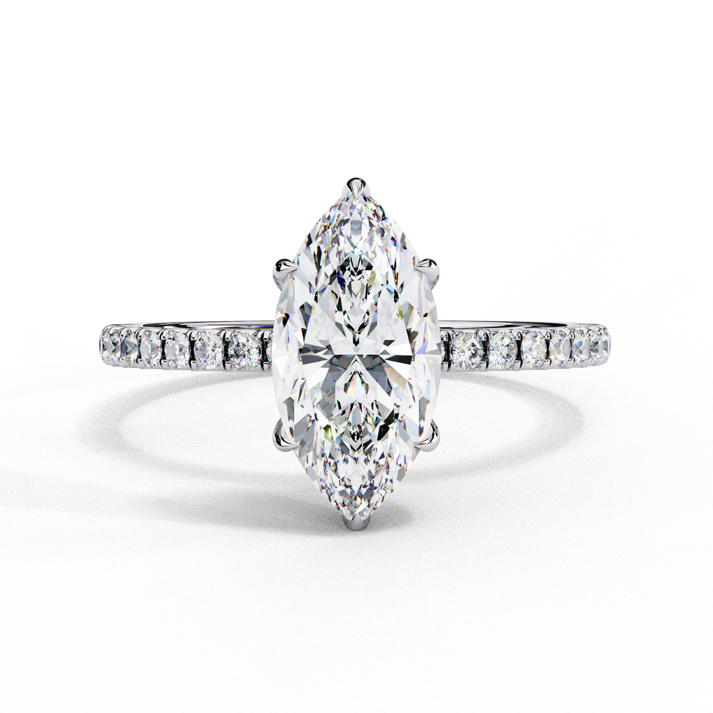marquise  lab grown diamond solitaire ring