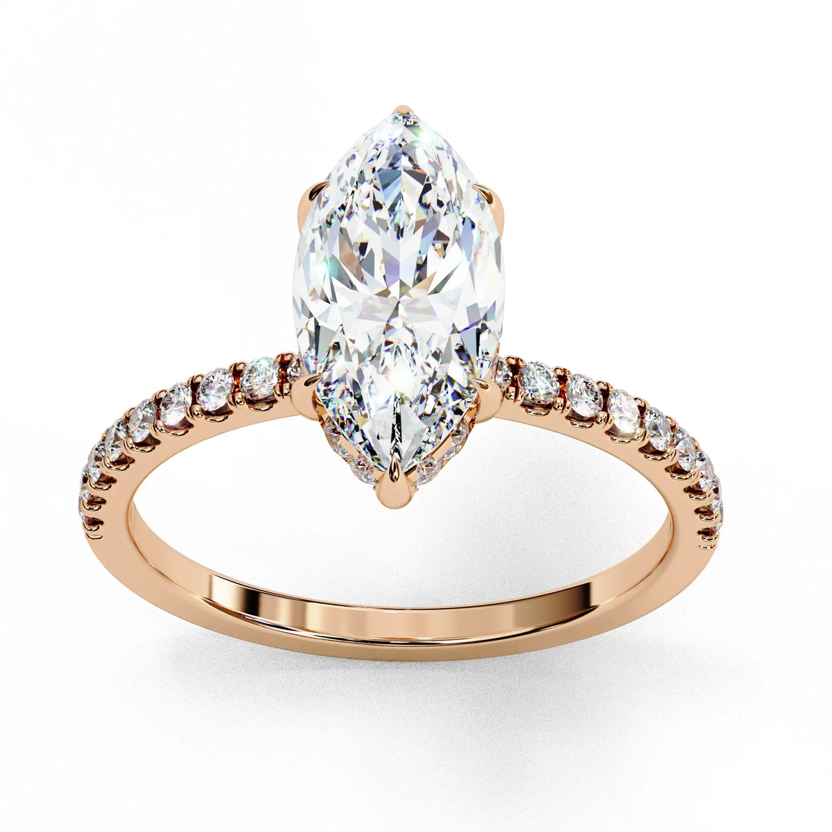 Marquise Lab Grown Diamond Solitaire Ring - Ophiratbf