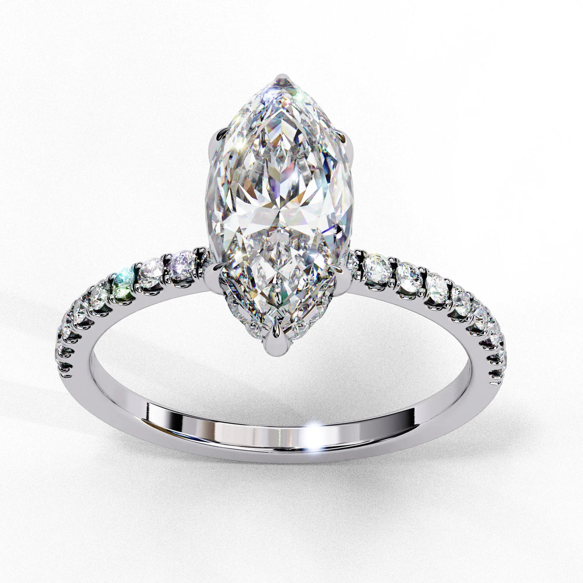 Marquise Lab Grown Diamond Solitaire Ring - Ophiratbf