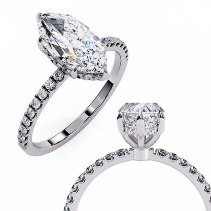 Marquise  Lab Grown Diamond Solitaire Ring