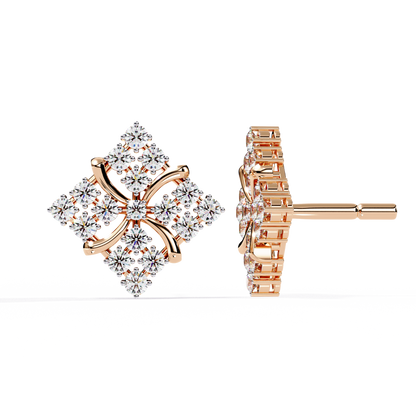 Quilted Radiance Cluster Lab Grown Diamond Studs