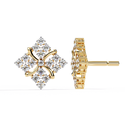 Quilted Radiance Cluster Lab Grown Diamond Studs