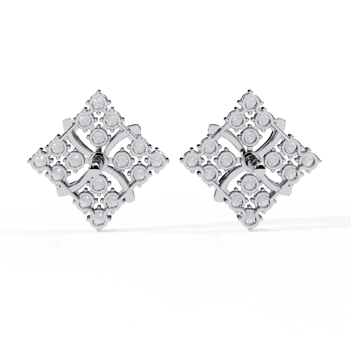 Quilted Radiance Cluster Lab Grown Diamond Studs - Ophiratbf