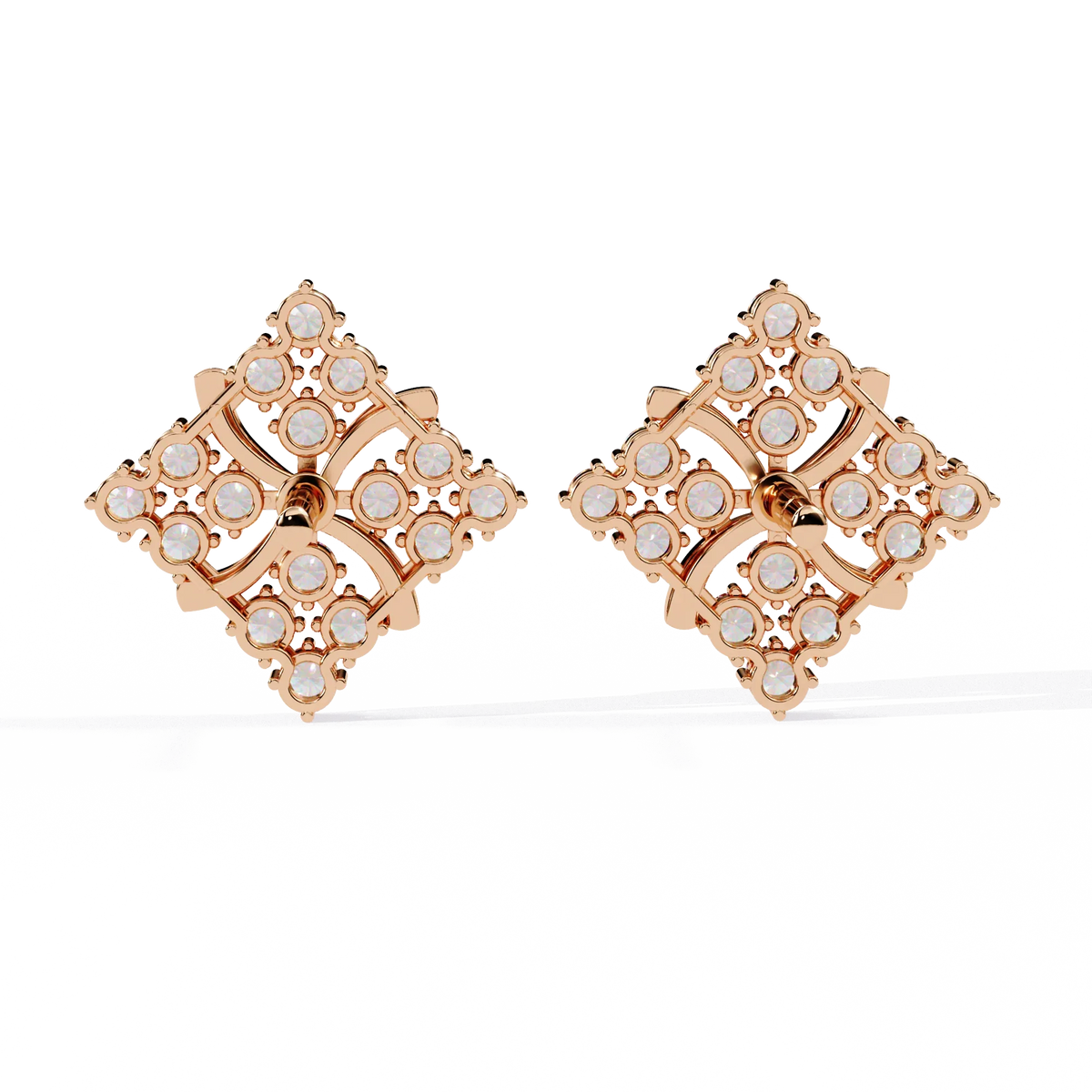 Quilted Radiance Cluster Lab Grown Diamond Studs - Ophiratbf