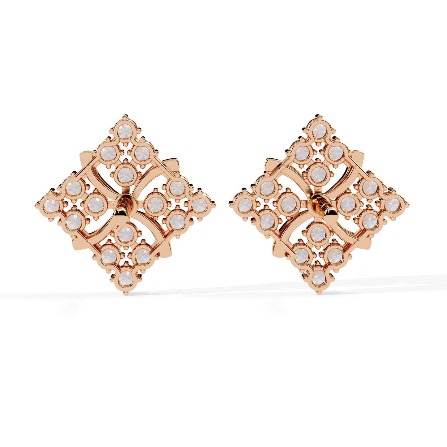 quilted radiance cluster lab grown diamond studs