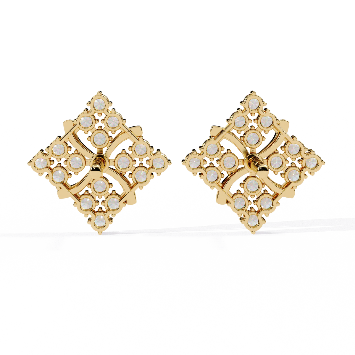 Quilted Radiance Cluster Lab Grown Diamond Studs - Ophiratbf