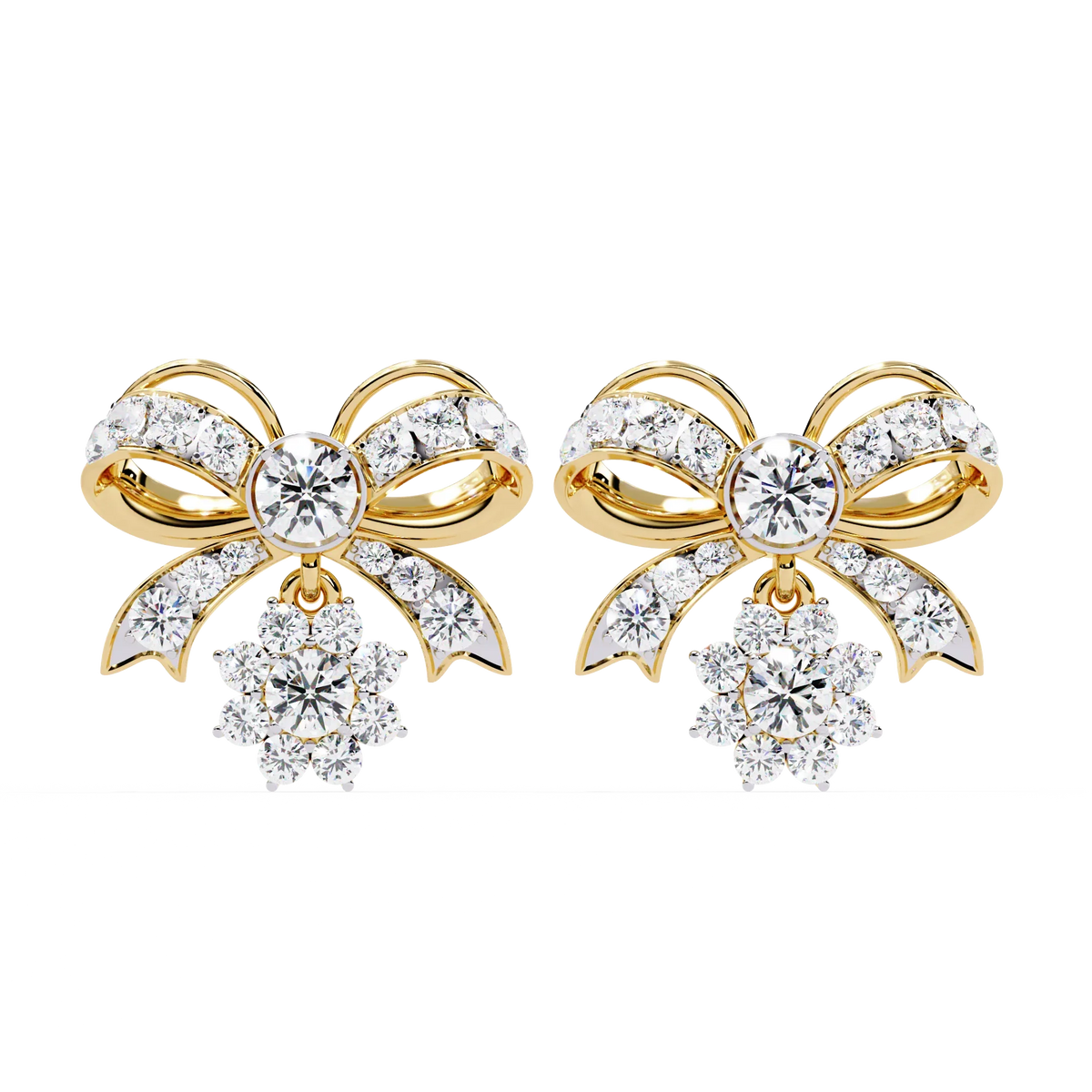 Fête Bow Cluster Lab Grown Diamond Studs - Ophiratbf