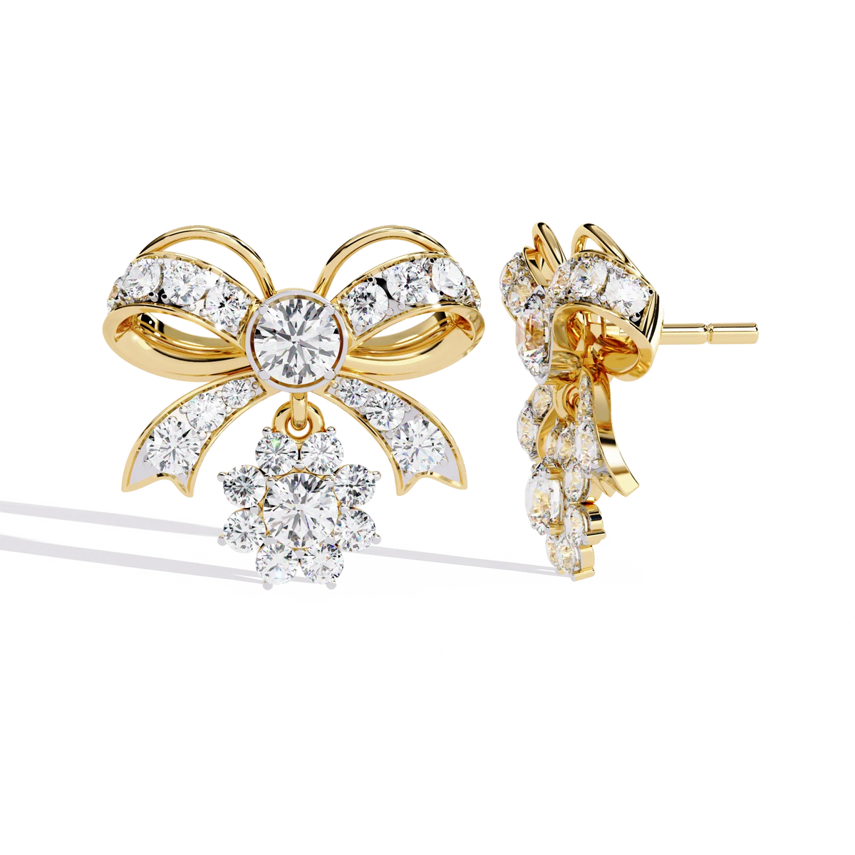 Fête Bow Cluster Lab Grown Diamond Studs - Ophiratbf