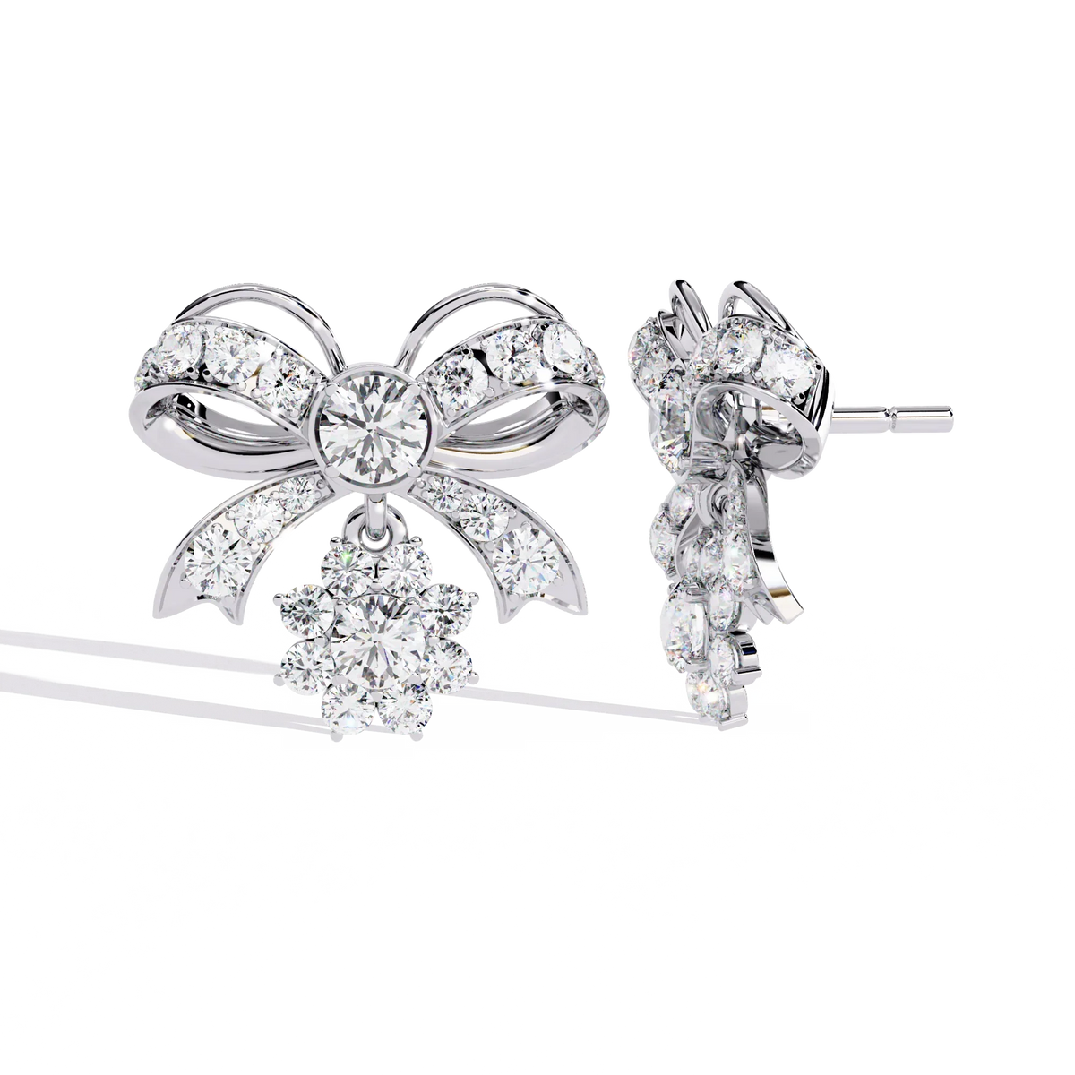Fête Bow Cluster Lab Grown Diamond Studs - Ophiratbf