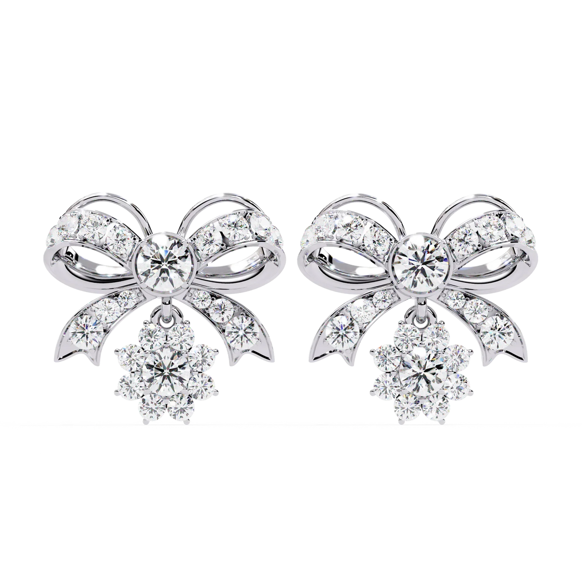 Fête Bow Cluster Lab Grown Diamond Studs - Ophiratbf