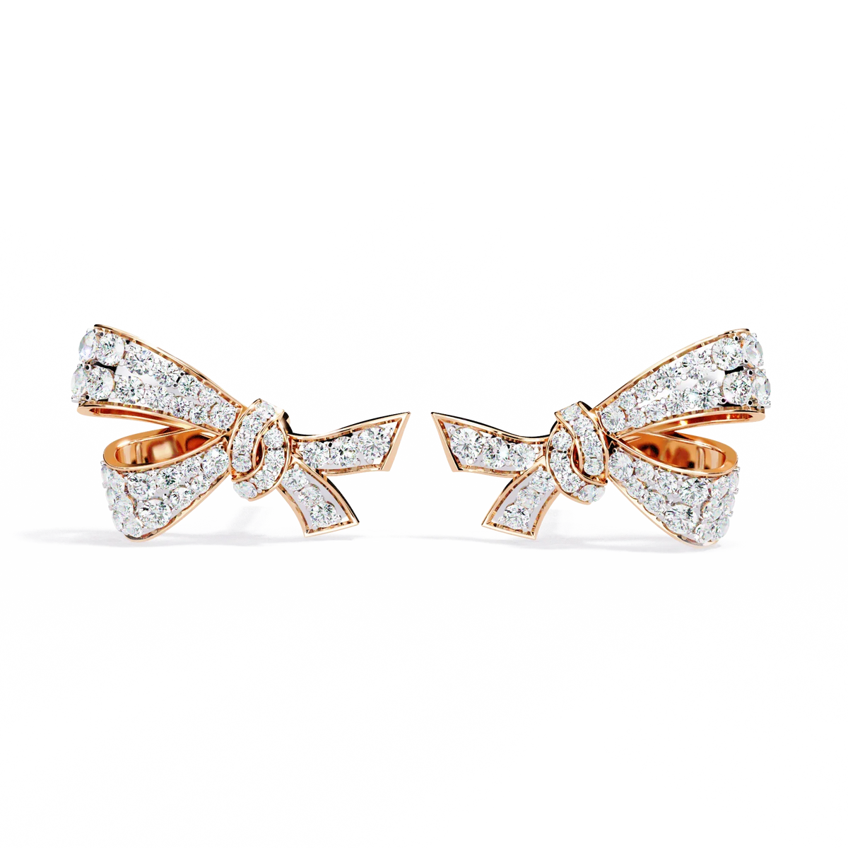 Aria Ribbon Bow Lab Grown Diamond Studs - Ophiratbf