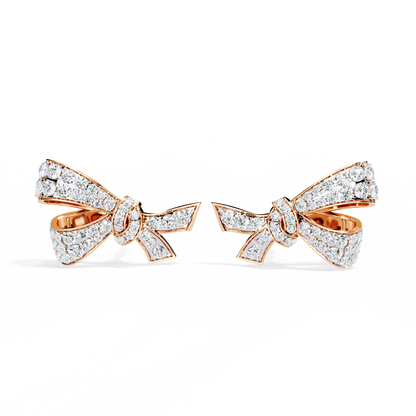 Aria Ribbon Bow Lab Grown Diamond Studs
