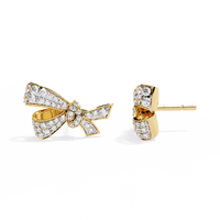 Aria Ribbon Bow Lab Grown Diamond Studs - Ophiratbf