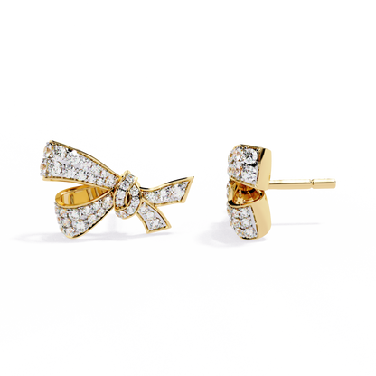 Aria Ribbon Bow Lab Grown Diamond Studs