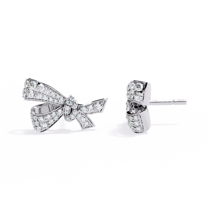 Aria Ribbon Bow Lab Grown Diamond Studs