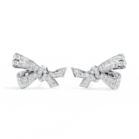 Aria Ribbon Bow Lab Grown Diamond Studs - Ophiratbf