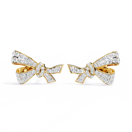 Aria Ribbon Bow Lab Grown Diamond Studs