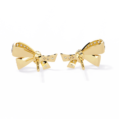 Aria Ribbon Bow Lab Grown Diamond Studs