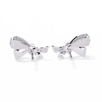 Aria Ribbon Bow Lab Grown Diamond Studs - Ophiratbf