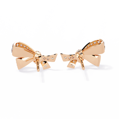Aria Ribbon Bow Lab Grown Diamond Studs