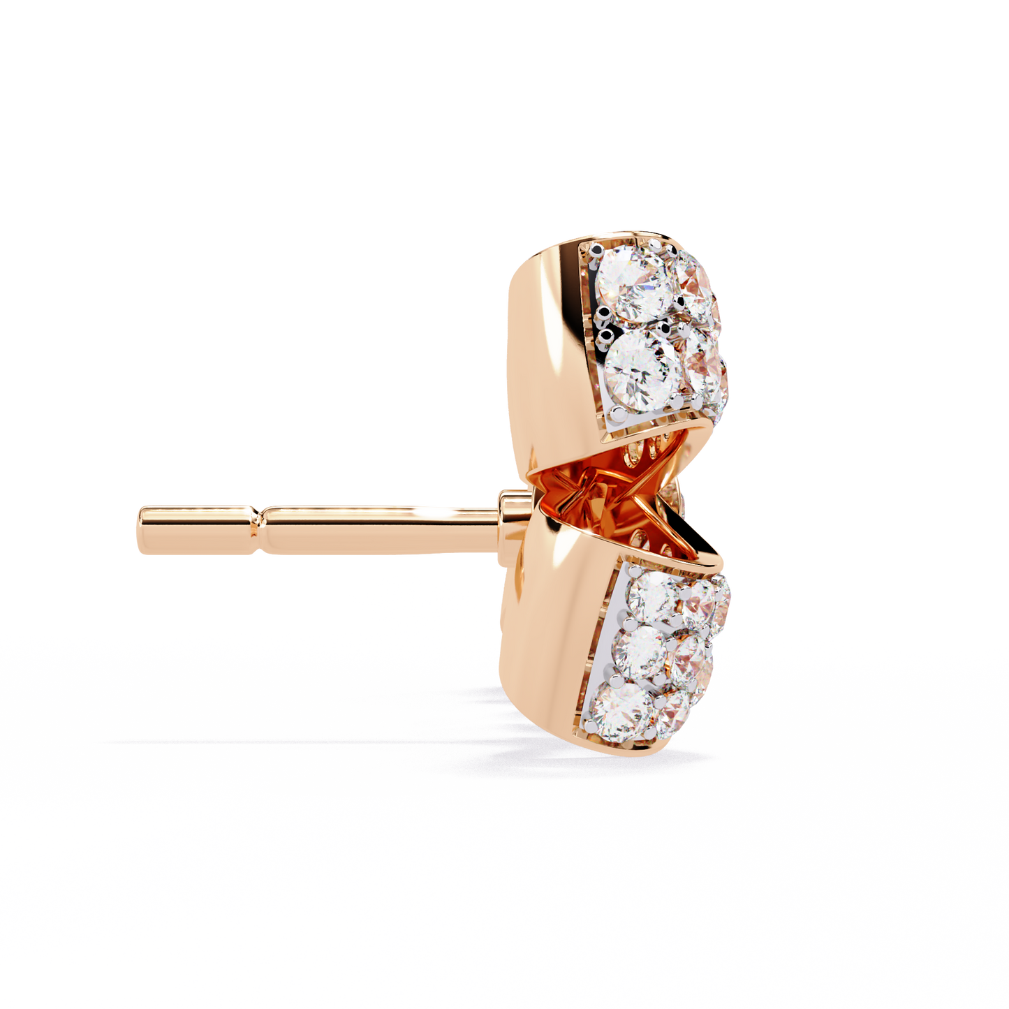 aria ribbon bow lab grown diamond studs