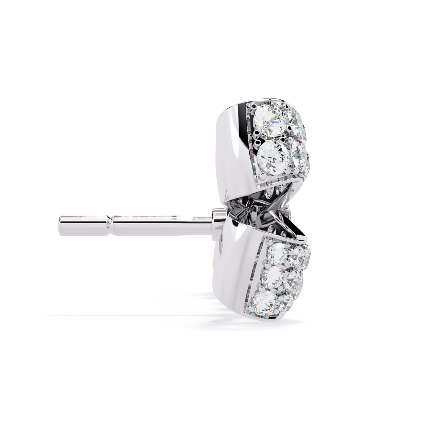 aria ribbon bow lab grown diamond studs