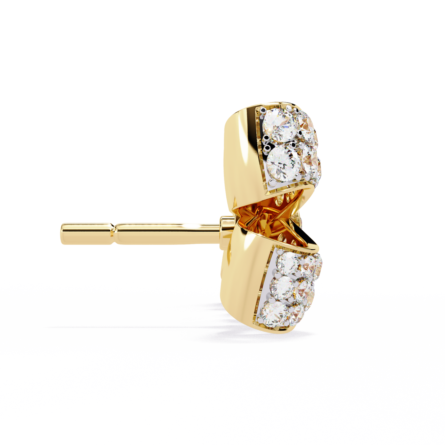 aria ribbon bow lab grown diamond studs