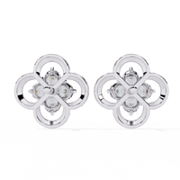 Lucky Clover Cluster Lab Grown Diamond Studs - Ophiratbf