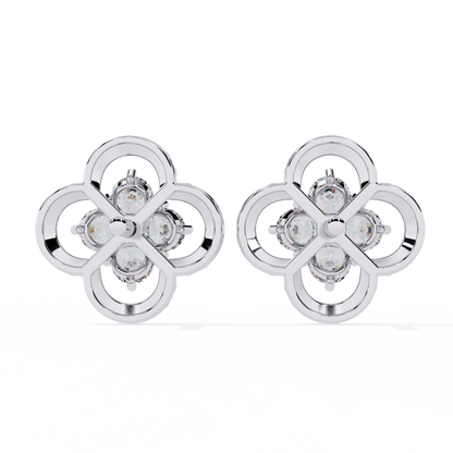 Lucky Clover Cluster Lab Grown Diamond Studs