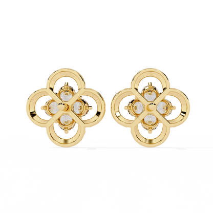 Lucky Clover Cluster Lab Grown Diamond Studs