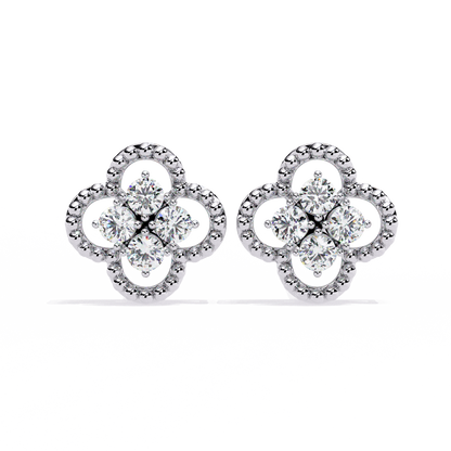 Lucky Clover Cluster Lab Grown Diamond Studs