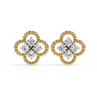 Lucky Clover Cluster Lab Grown Diamond Studs - Ophiratbf