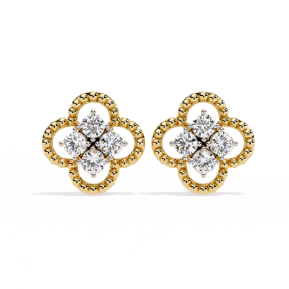 Lucky Clover Cluster Lab Grown Diamond Studs
