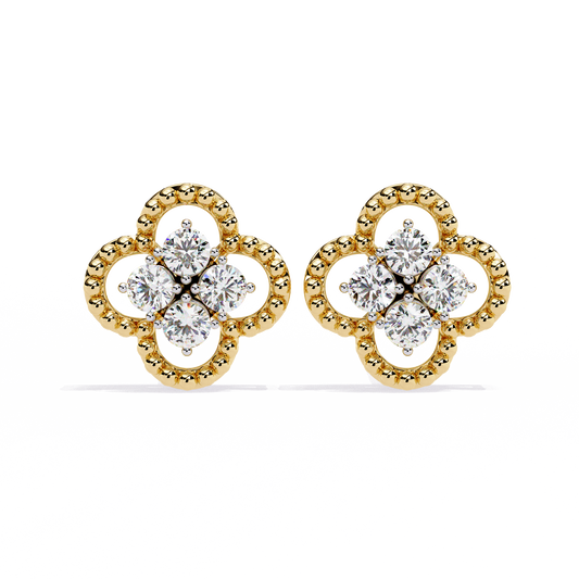 Lucky Clover Cluster Lab Grown Diamond Studs
