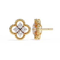 Lucky Clover Cluster Lab Grown Diamond Studs - Ophiratbf
