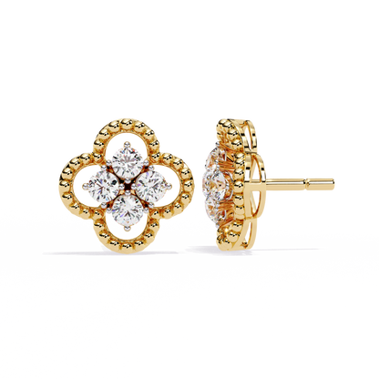Lucky Clover Cluster Lab Grown Diamond Studs