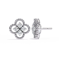 Lucky Clover Cluster Lab Grown Diamond Studs - Ophiratbf