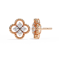Lucky Clover Cluster Lab Grown Diamond Studs - Ophiratbf