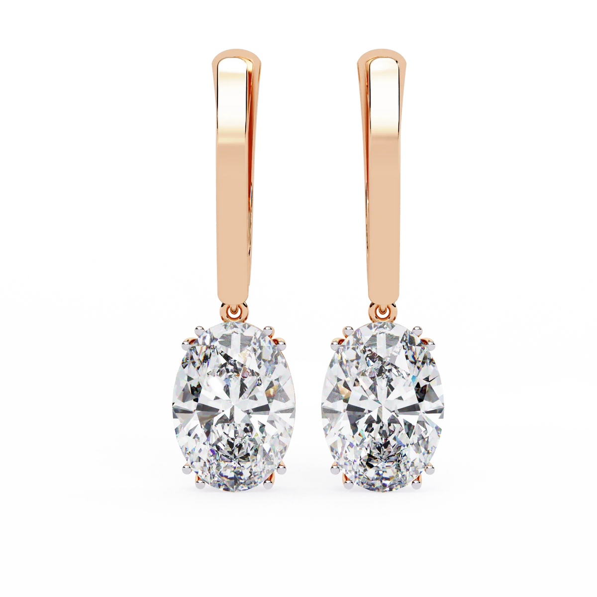 Era Oval Solitaire Drop Lab Grown Diamond Earrings - Ophiratbf