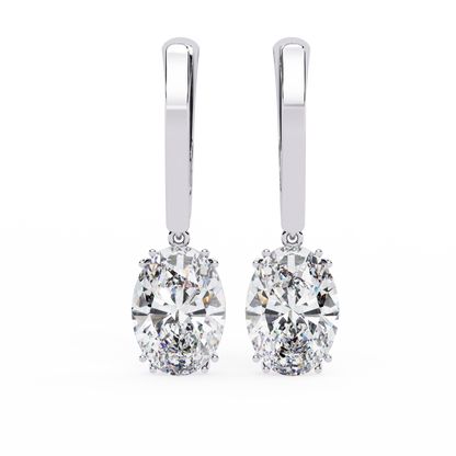 Era Oval Solitaire Drop Lab Grown Diamond Earrings