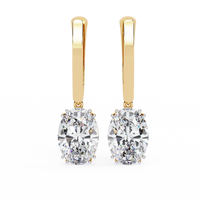 Era Oval Solitaire Drop Lab Grown Diamond Earrings - Ophiratbf