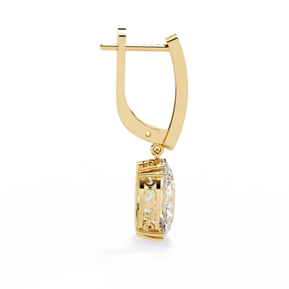 Era Oval Solitaire Drop Lab Grown Diamond Earrings