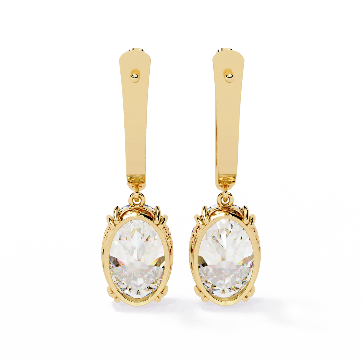 Era Oval Solitaire Drop Lab Grown Diamond Earrings - Ophiratbf