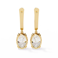 Era Oval Solitaire Drop Lab Grown Diamond Earrings - Ophiratbf