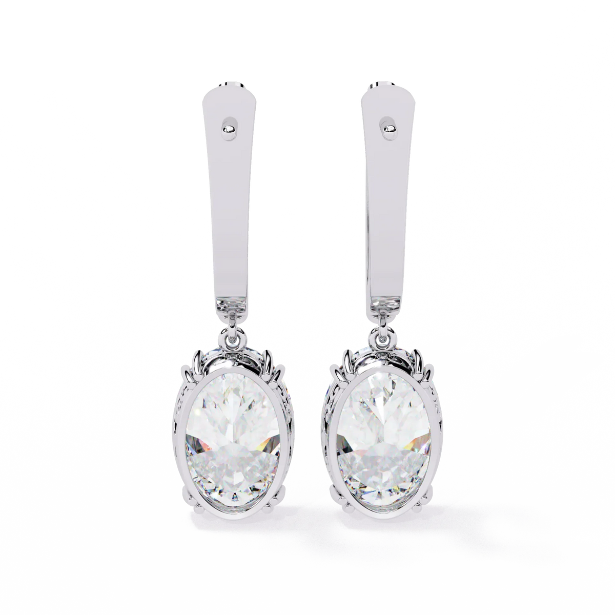 Era Oval Solitaire Drop Lab Grown Diamond Earrings - Ophiratbf
