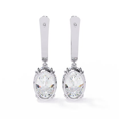 Era Oval Solitaire Drop Lab Grown Diamond Earrings
