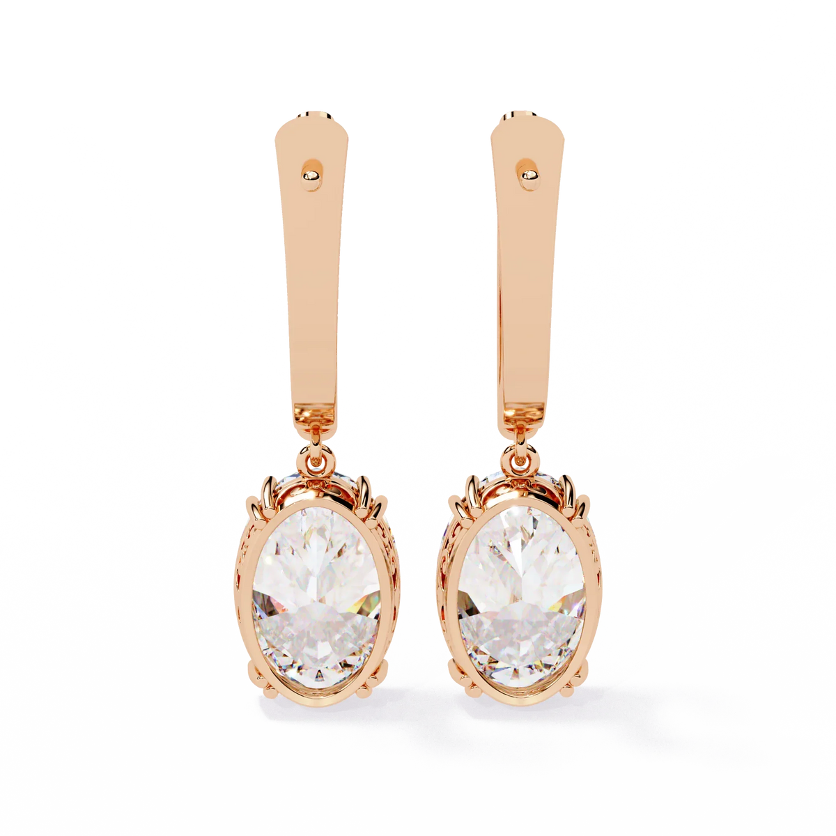 Era Oval Solitaire Drop Lab Grown Diamond Earrings - Ophiratbf