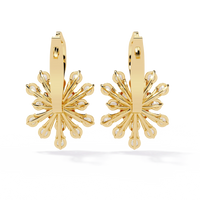 Aurora Sunburst Cluster Lab Grown Diamond Drop Earrings - Ophiratbf