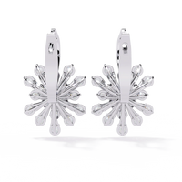 Aurora Sunburst Cluster Lab Grown Diamond Drop Earrings - Ophiratbf