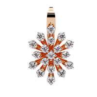 Aurora Sunburst Cluster Lab Grown Diamond Drop Earrings - Ophiratbf